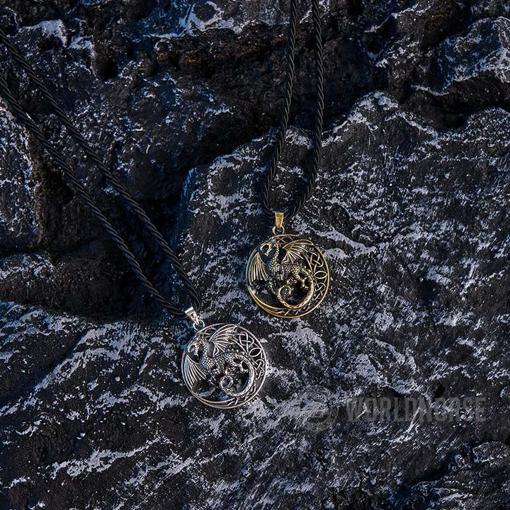 WorldNorse Gothic Celtic Flying Dragon Necklace - image 9