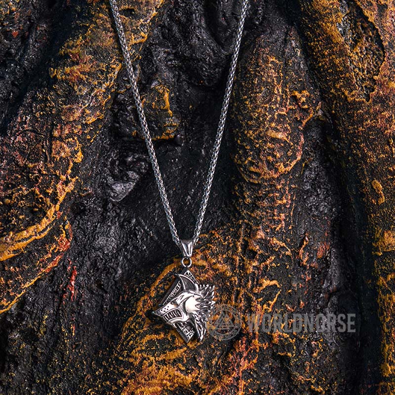 WorldNorse Geometric Wolf King Necklace - image 2