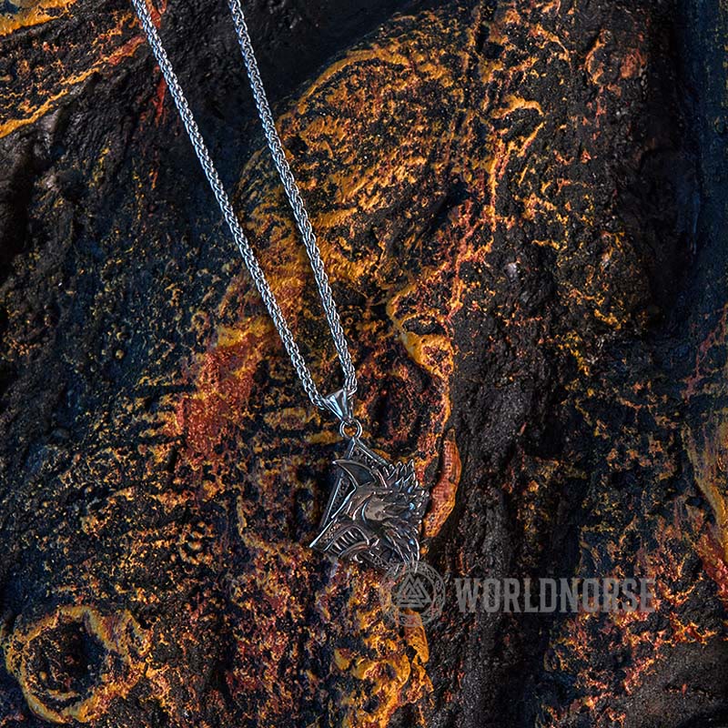 WorldNorse Geometric Wolf King Necklace - image 3