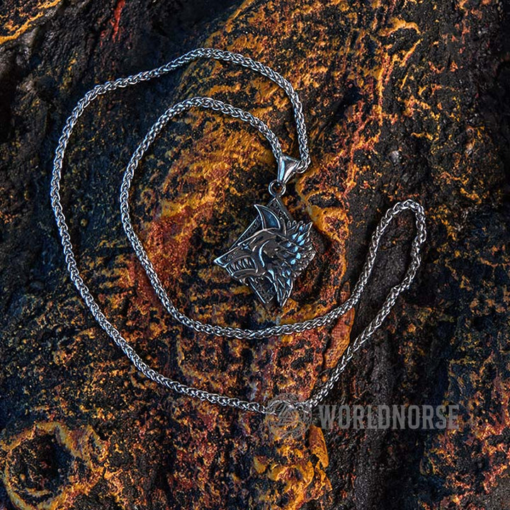 WorldNorse Geometric Wolf King Necklace - image 4