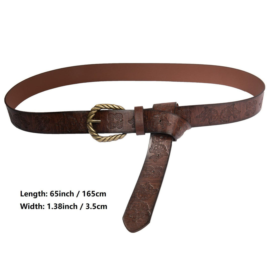 WorldNorse Vintage Fenrir Embossed Belt