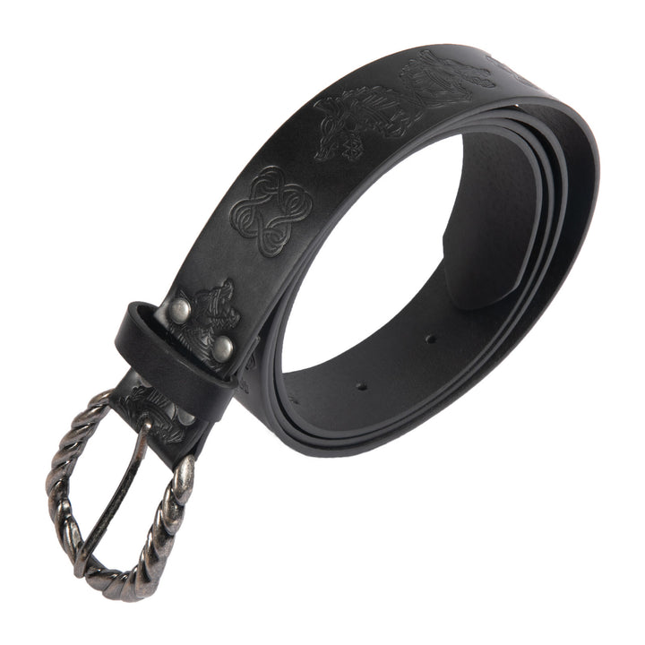 WorldNorse Vintage Fenrir Embossed Belt