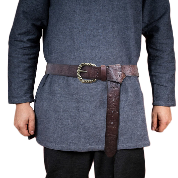 WorldNorse Vintage Fenrir Embossed Belt