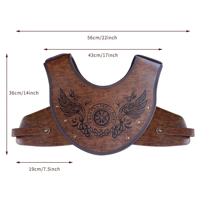 WorldNorse Celtic Knot Vegvisir Wolves Chest Armor - image 7