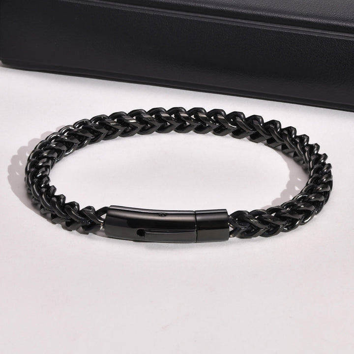 WorldNorse Wheat Shape Design Bracelet - Black 21.5cm - image 20