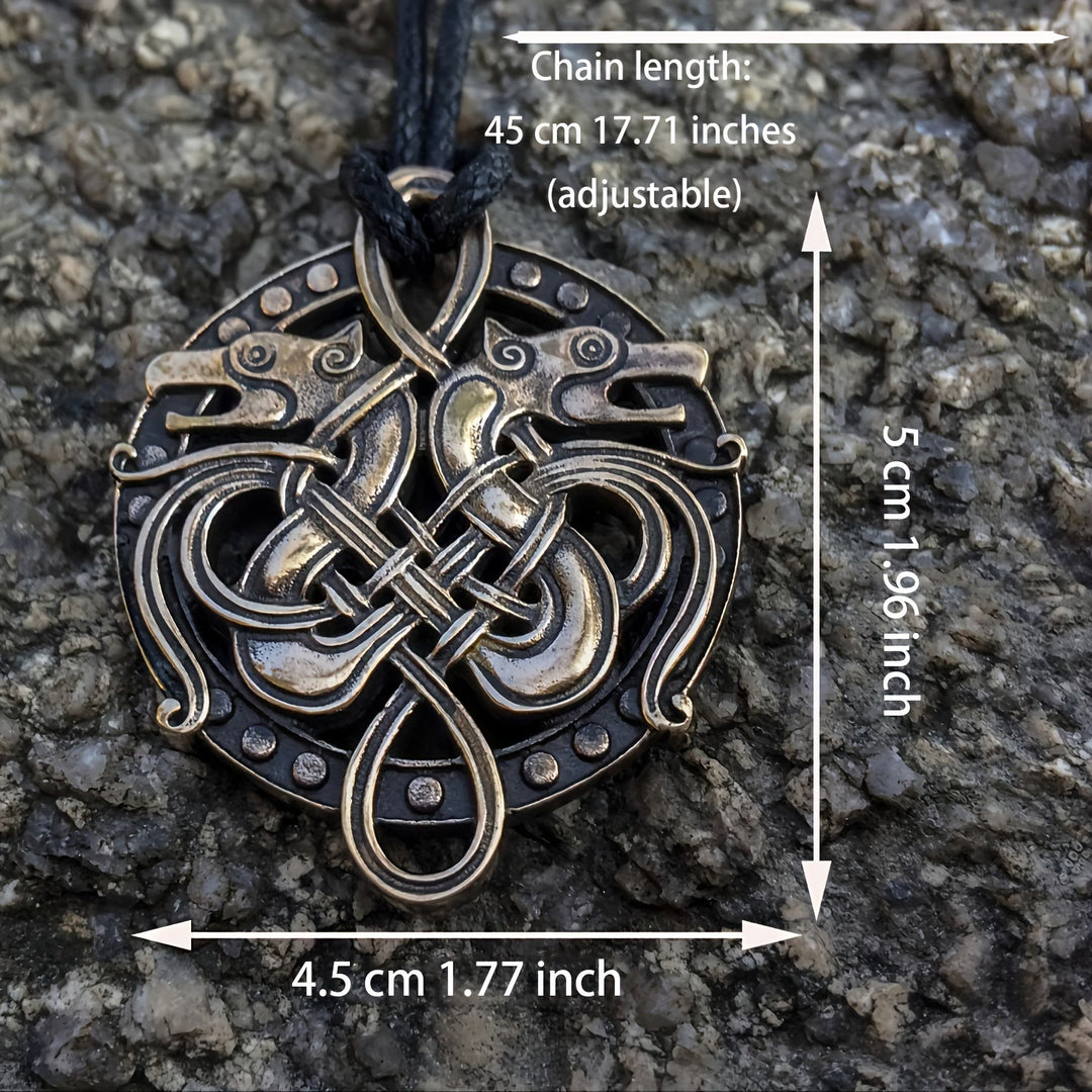 WorldNorse Double Wolf Head Pirate Necklace - image 5
