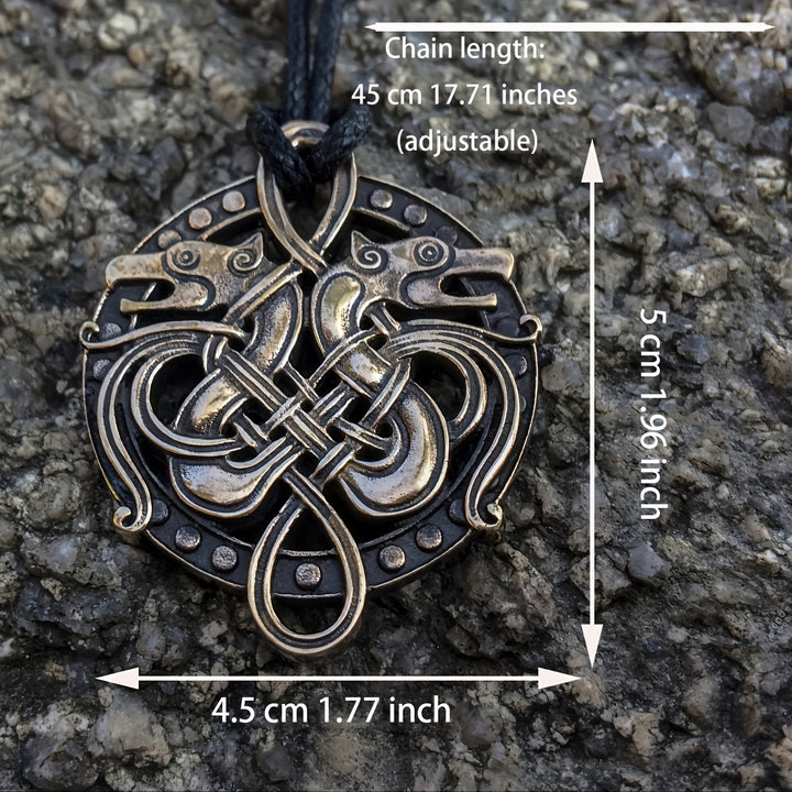 WorldNorse Double Wolf Head Pirate Necklace - image 5