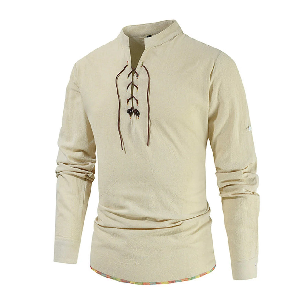 WorldNorse Medieval Colored Hem Stitching Costume Shirt - image 1