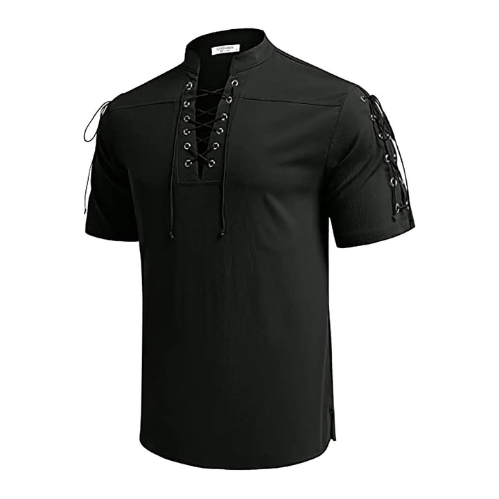 WorldNorse Medieval Lace-Up Short Sleeve Costume Shirt - image 11