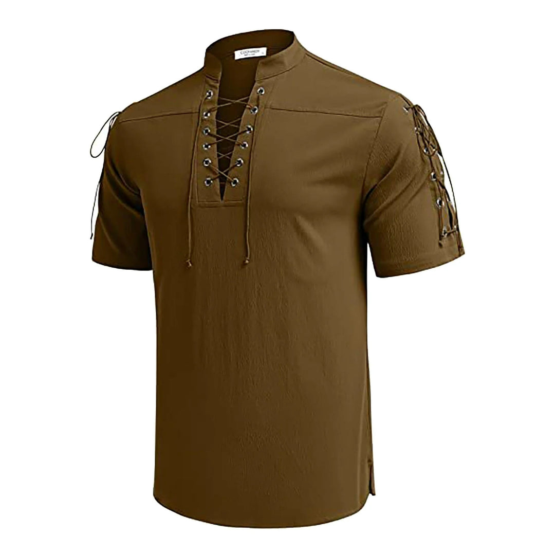 WorldNorse Medieval Lace-Up Short Sleeve Costume Shirt - image 15