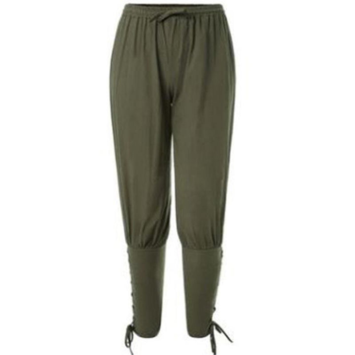 WorldNorse Viking Traditional Ankle Ties Costume Pant - Green - 3XL - image 7