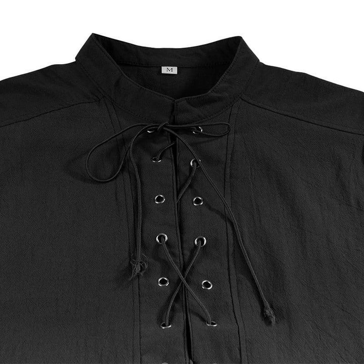 WorldNorse Medieval Sleeveless Lace-Up Collar Costume Shirt - image 14