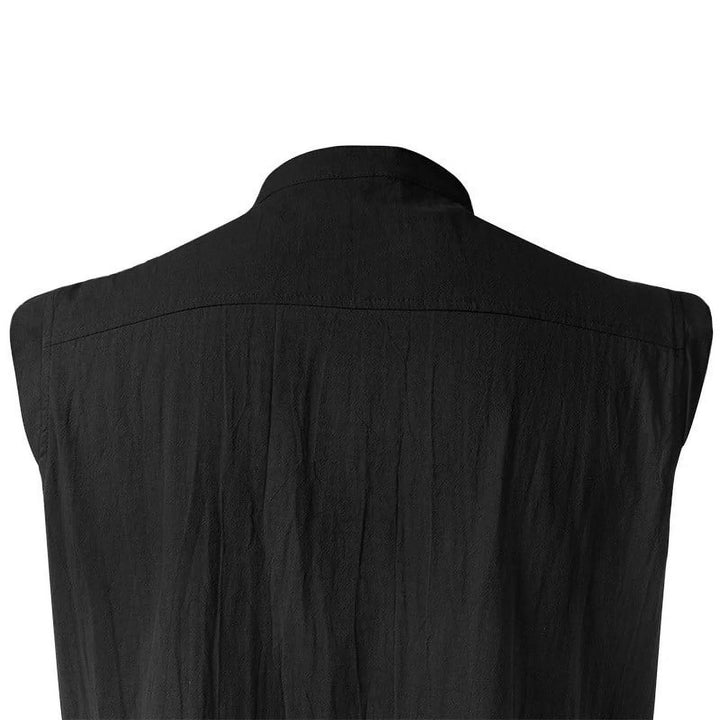 WorldNorse Medieval Sleeveless Lace-Up Collar Costume Shirt - image 18