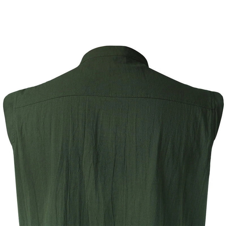 WorldNorse Medieval Sleeveless Lace-Up Collar Costume Shirt - image 12