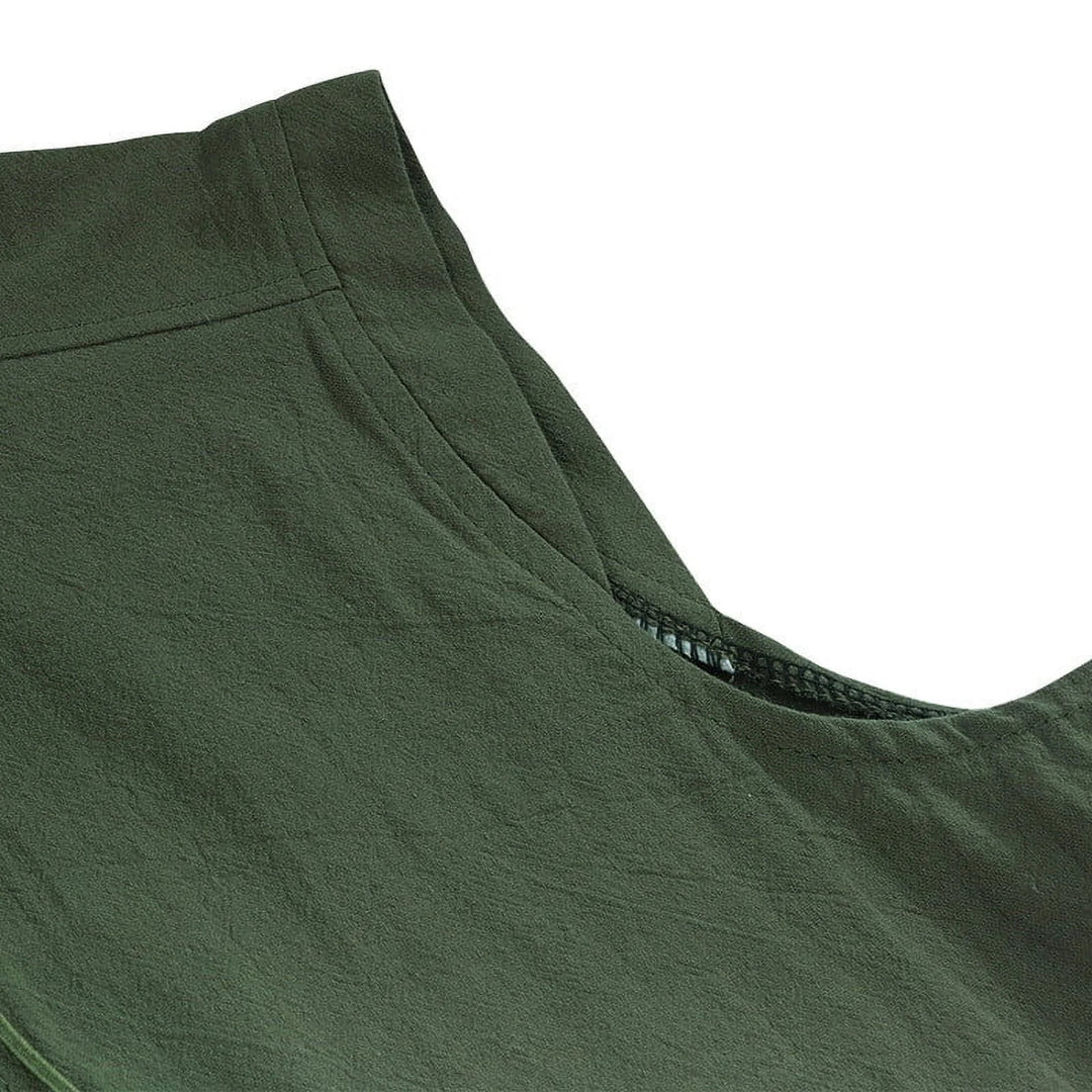 WorldNorse Medieval Sleeveless Lace-Up Collar Costume Shirt - image 10