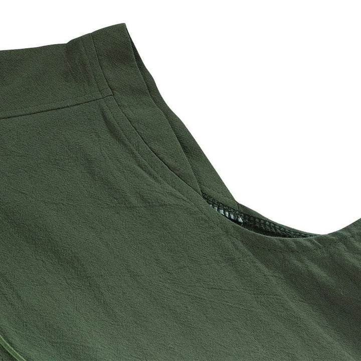 WorldNorse Medieval Sleeveless Lace-Up Collar Costume Shirt - image 10