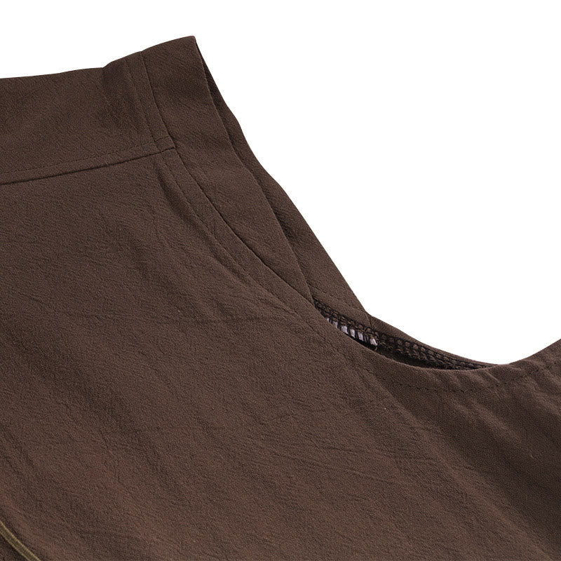 WorldNorse Medieval Sleeveless Lace-Up Collar Costume Shirt - image 23