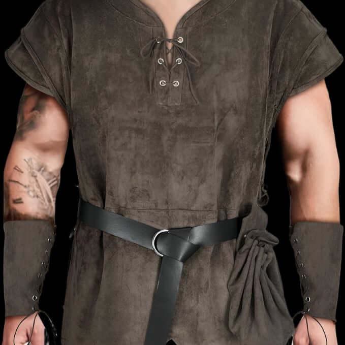 WorldNorse Medieval Suede Lace-Up Costume Waistcoat - image 3