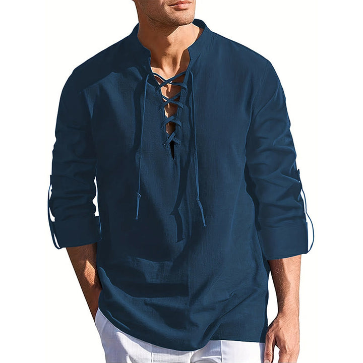 WorldNorse Medieval Lace-Up Tunic Henley Costume Shirt - image 12