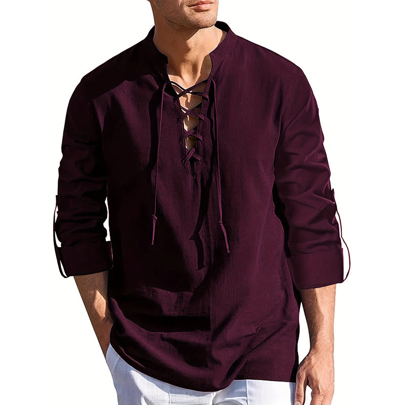 WorldNorse Medieval Lace-Up Tunic Henley Costume Shirt - image 20
