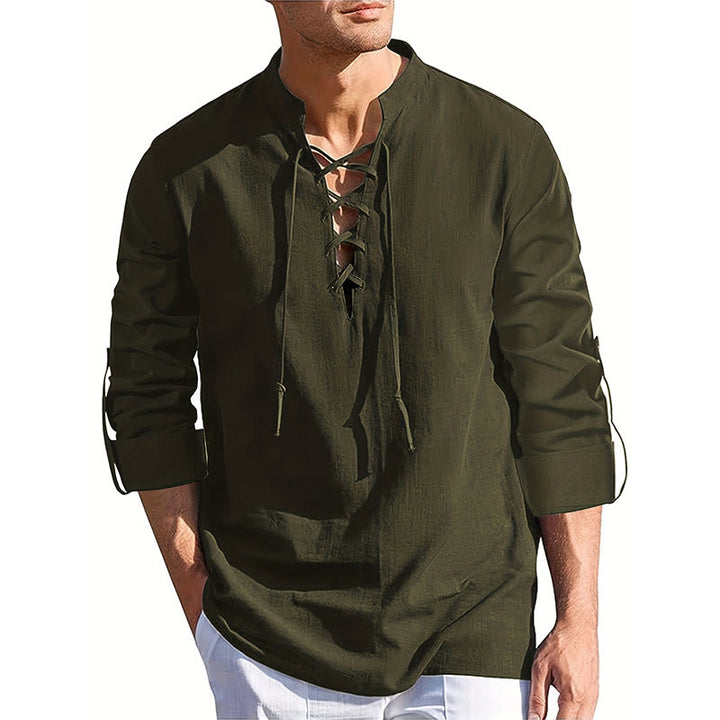 WorldNorse Medieval Lace-Up Tunic Henley Costume Shirt - image 15