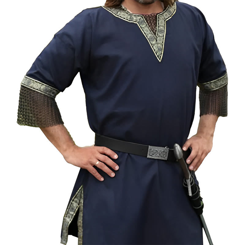 WorldNorse Medieval Embroidered Trim Tunic Costume Shirt - image 1