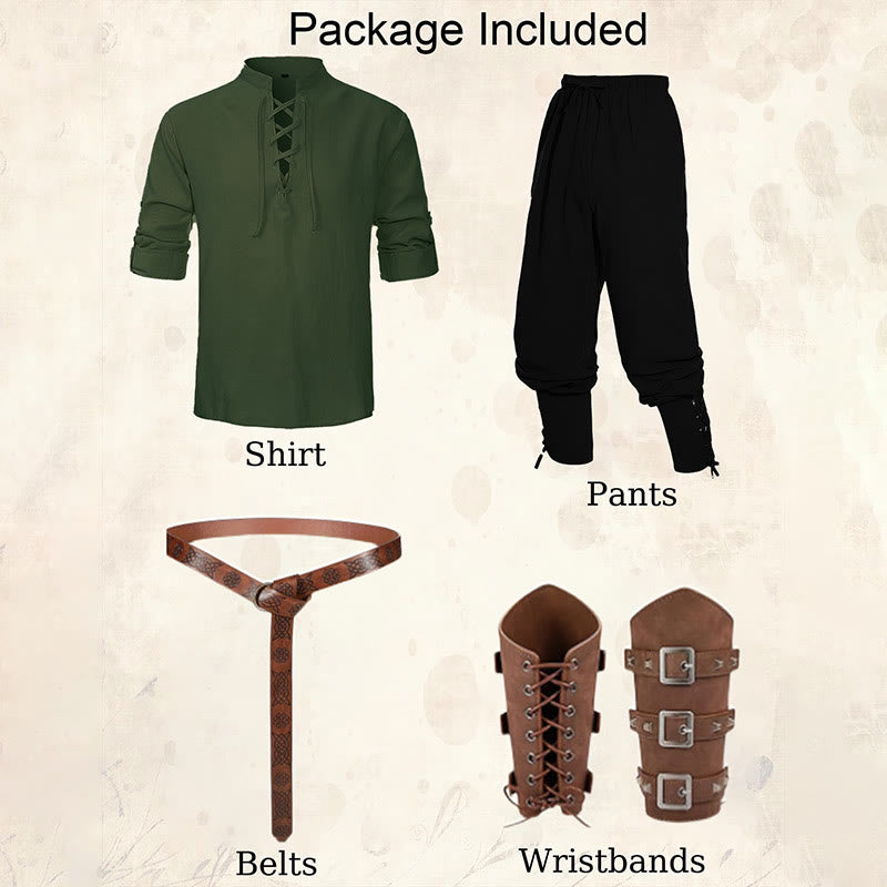 WorldNorse Medieval Nordic Tunic 4-Piece Costume Set  - image 9