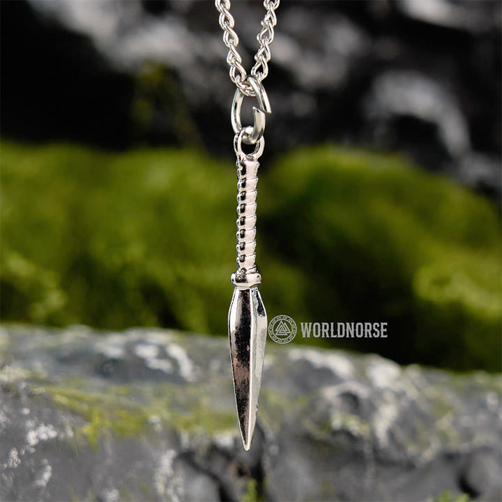 WorldNorse Nordic Spearhead Weapon Necklace - Silver - image 10
