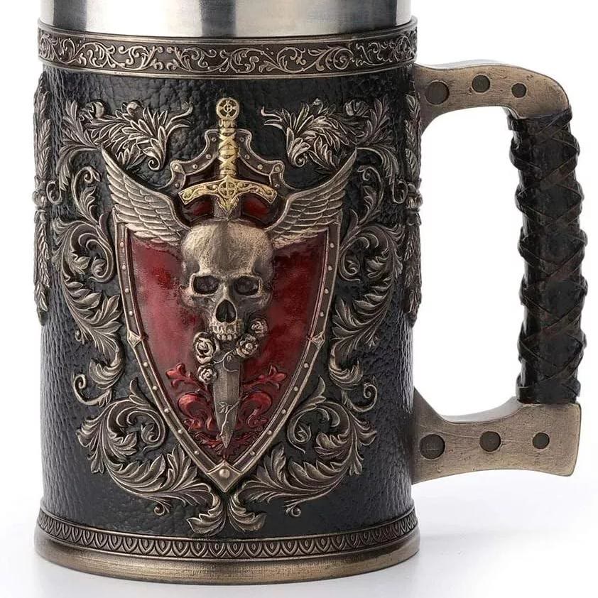 WorldNorse Sword Shield Death Grim Mug