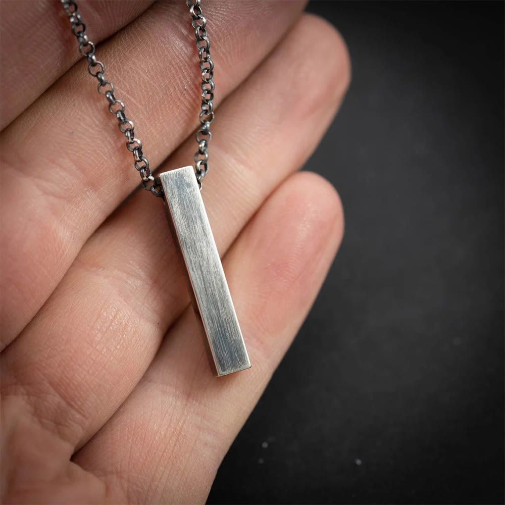 WorldNorse Minimalist Sleek Rectangular Necklace - image 2