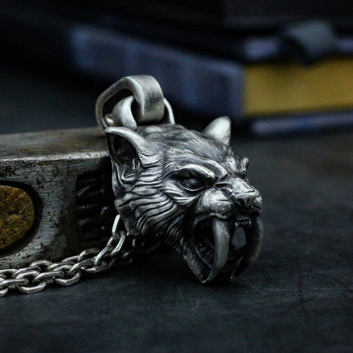 WorldNorse Fierce Saber-Tooth Tiger Necklace - Necklace - image 0