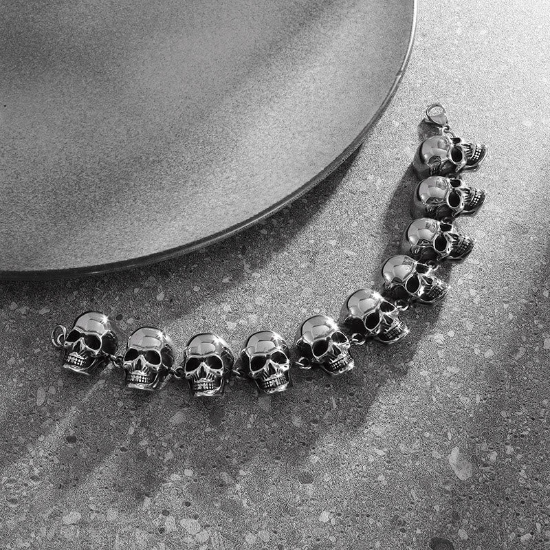 WorldNorse Gothic Domineering Skull Head Bracelet - image 4