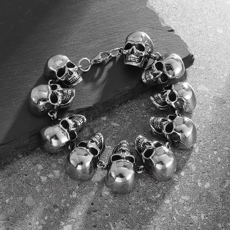 WorldNorse Gothic Domineering Skull Head Bracelet - image 2