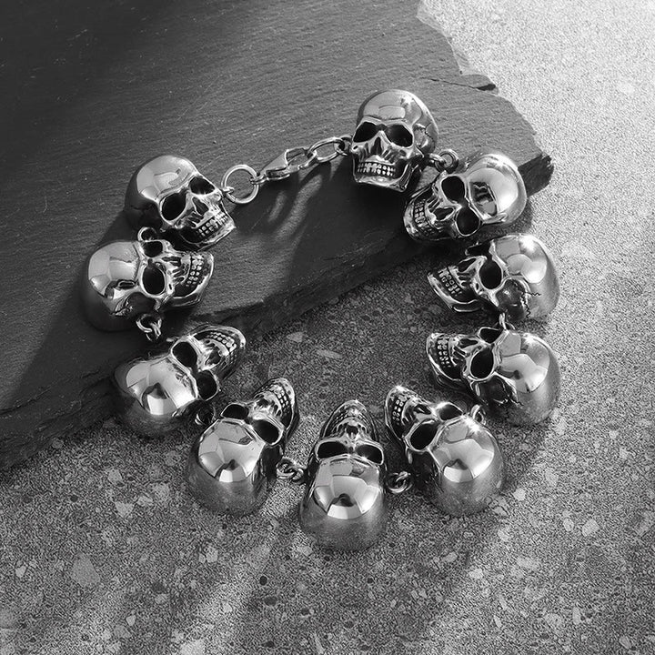 WorldNorse Gothic Domineering Skull Head Bracelet - image 2
