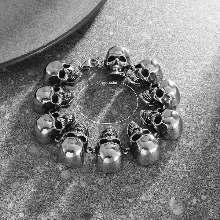 WorldNorse Gothic Domineering Skull Head Bracelet - image 5