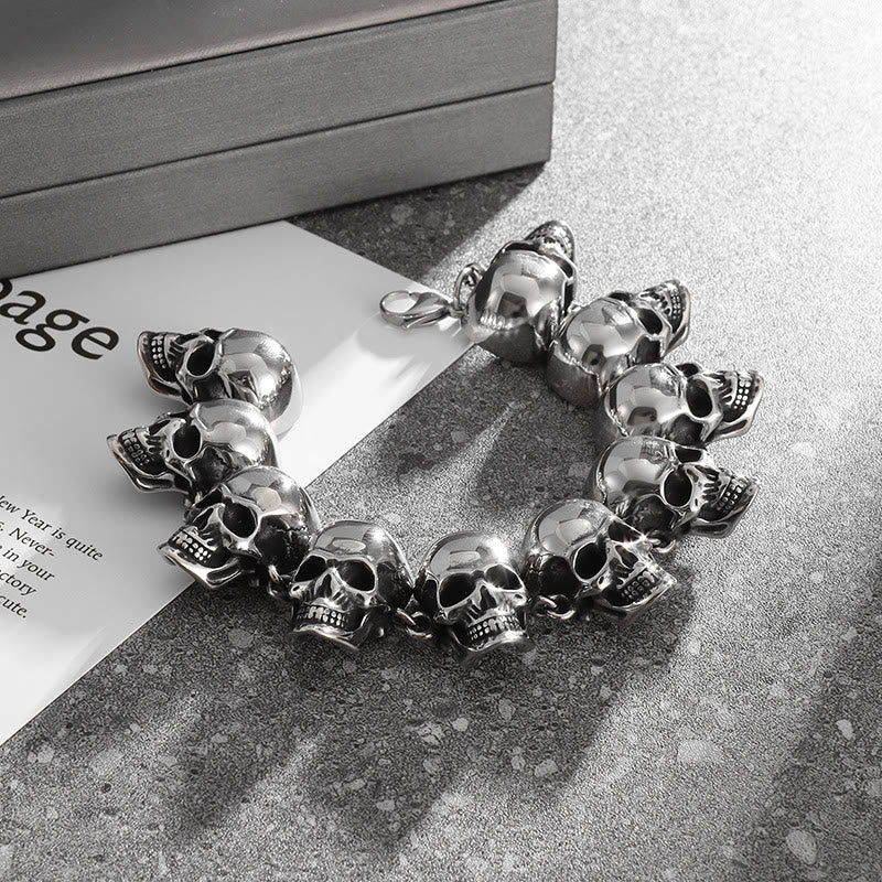 WorldNorse Gothic Domineering Skull Head Bracelet - image 3