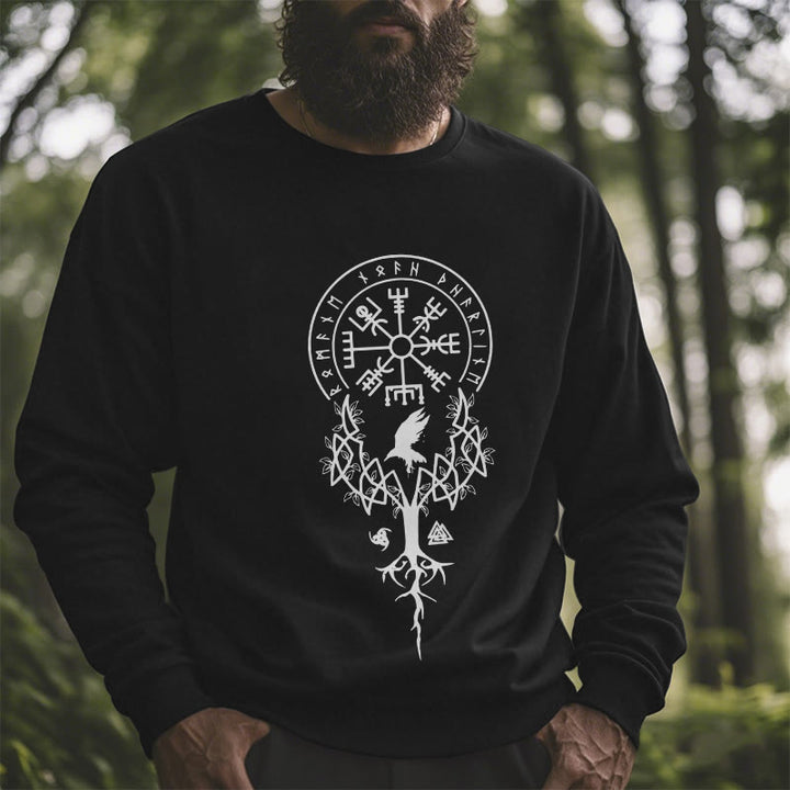WorldNorse  Viking Birds Runes Totem Sweatshirt - image 5