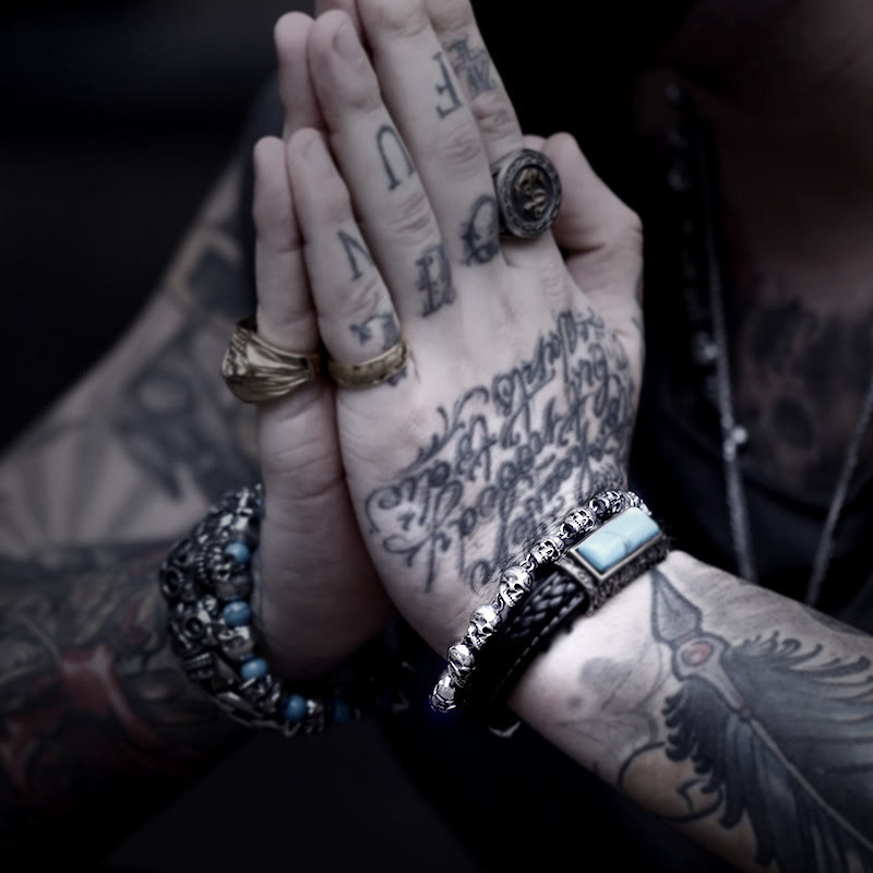 WorldNorse Gothic Demon Skull Bracelet - image 1