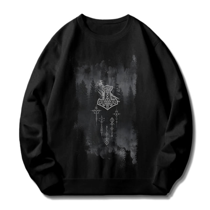 WorldNorse Raven Thor's Hammer Sweatshirt - image 2