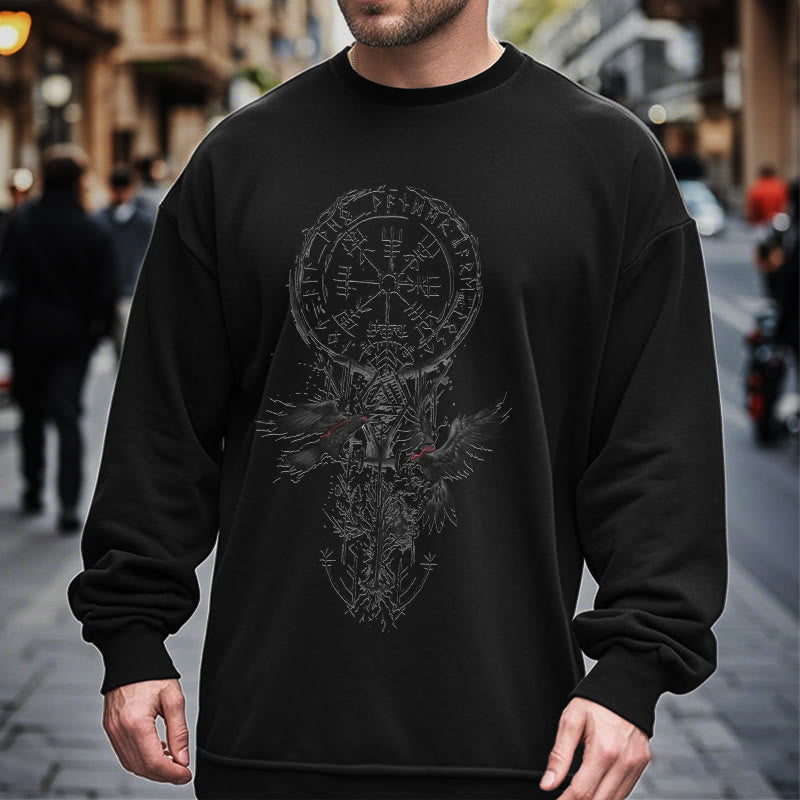 WorldNorse Viking Vegvisir Valknut Totem Sweatshirt - image 6
