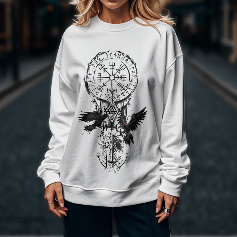 WorldNorse Viking Vegvisir Valknut Totem Sweatshirt - image 17