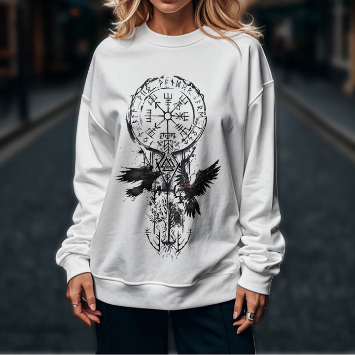 WorldNorse Viking Vegvisir Valknut Totem Sweatshirt - image 17