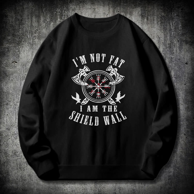 WorldNorse I am the Shield Wall Helm of Awe Sweatshirt - Black - 2XL - image 0