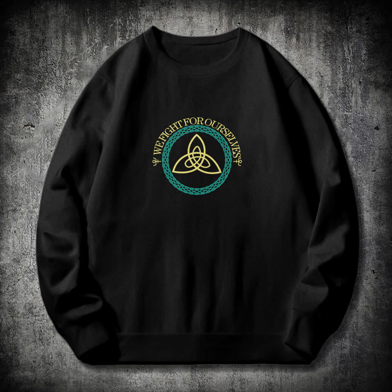WorldNorse Celtic Knot Round Triquetra Sweatshirt - Black - 2XL - image 0