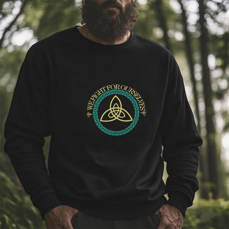 WorldNorse Celtic Knot Round Triquetra Sweatshirt - image 5
