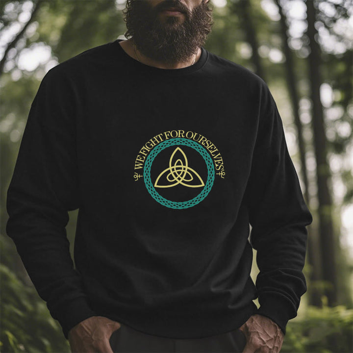 WorldNorse Celtic Knot Round Triquetra Sweatshirt - image 5