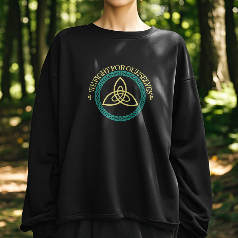 WorldNorse Celtic Knot Round Triquetra Sweatshirt - image 8