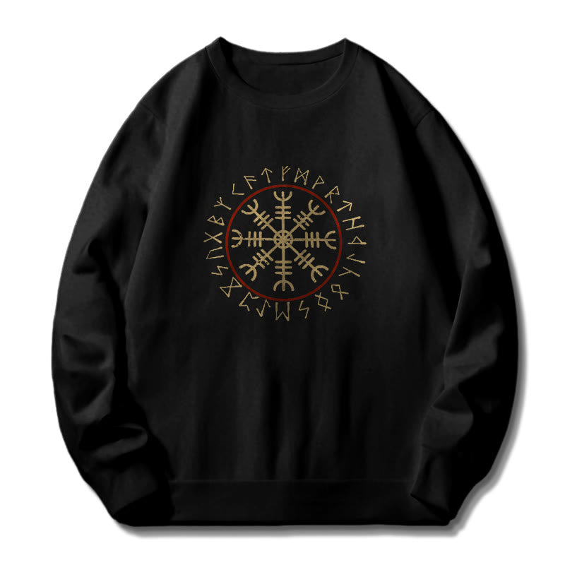 WorldNorse Helm Of Awe With Rune Circle Sweatshirt - image 2