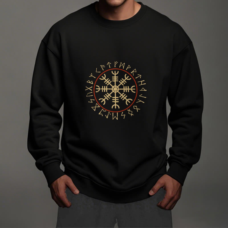 WorldNorse Helm Of Awe With Rune Circle Sweatshirt - image 4