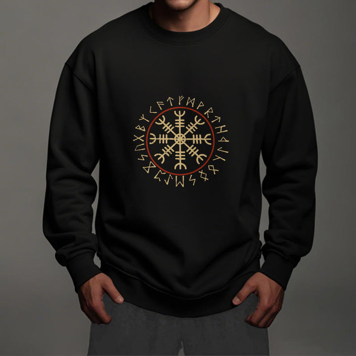 WorldNorse Helm Of Awe With Rune Circle Sweatshirt - image 4